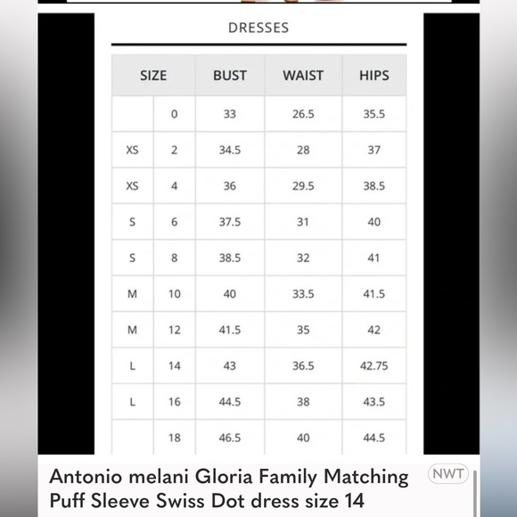 Antonio melani Gloria Family Matching
Puff Sleeve Swiss Dot dress size 14 - Picture 5 of 13